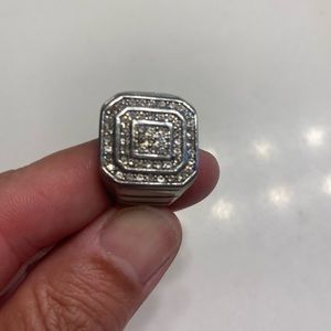 Men rhinestone ring
